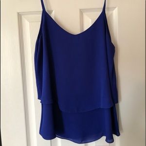 Blue chiffon top